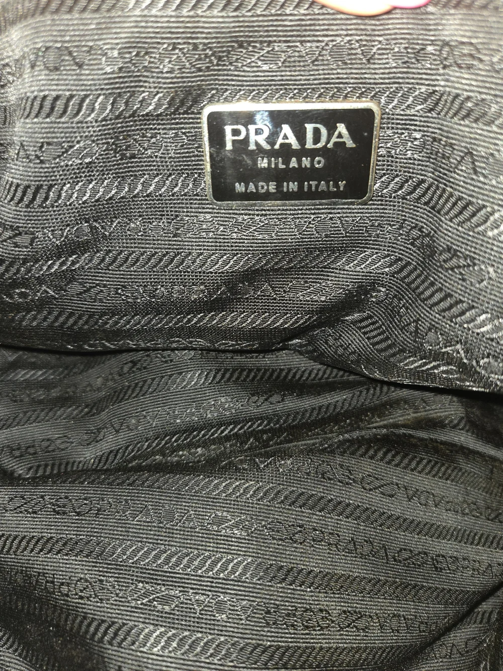Prada Black Nylon Laptop Bag with Top Handles